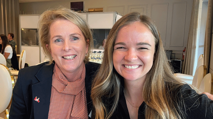 Caption: Kari Moffat (right) and Melinee Leather were part of a delegation of Australian representatives to attend the Global Agenda for Sustainable Livestock (GASL) in Dublin last month.